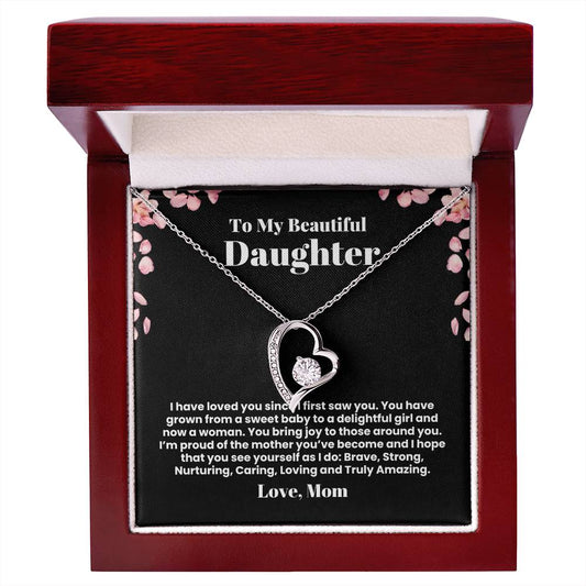 To My Beautiful Daughter, I'm Proud Of The Mother You Have Become | Forever Love Necklace